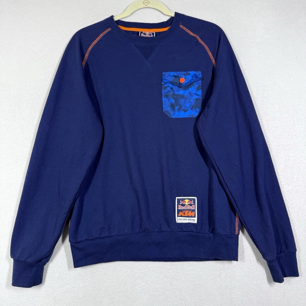 Red Bull KTM Factory Racing Sweatshirt Mens Medium‎ Motorsport Camo Pocket Shirt